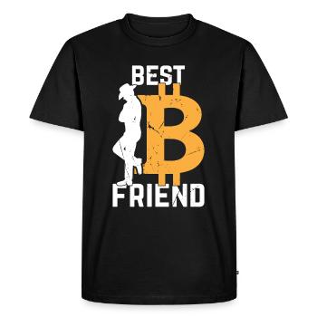 Bitcoin Best Friend Bitcoins - Bitcoin Lover Bitco - T-shirt Premium bio Homme - noir - Devant - Nico (187cm)