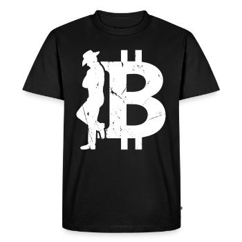 Bitcoin Lover Crypto-monnaie Bitcoins Investisseur - T-shirt Premium bio Homme - noir - Devant - Nico (187cm)