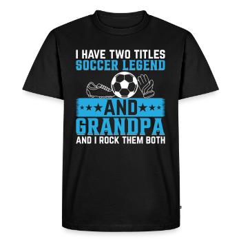 Grandpa Soccer Legend - Soccer Grandpa Soccer Play - T-shirt Premium bio Homme - noir - Devant - Nico (187cm)