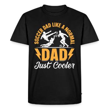 Soccer Daddy Soccer Dad Like A Normal Dad Just Coo - T-shirt Premium bio Homme - noir - Devant - Nico (187cm)
