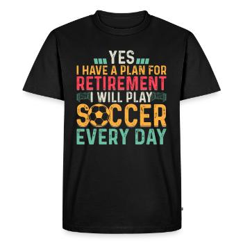 Soccer Retired Soccer Player Retirement Soccer Pla - Men's Premium Organic T-Shirt - black - Front - Nico (187cm)