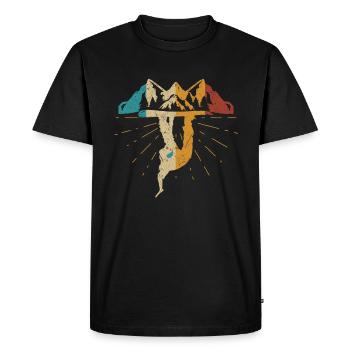 Snowboard Sports d’hiver Snowboarder de montagne - T-shirt Premium bio Homme - noir - Devant - Nico (187cm)
