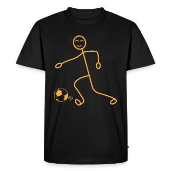 Soccer Stick Figure Soccer Player - Funny Soccer - T-shirt Premium bio Homme - noir - Devant - Nico (187cm)