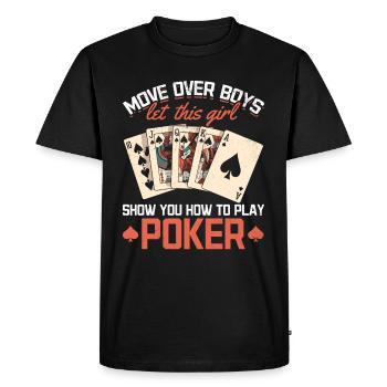 Move Over Boys Laissez cette fille vous montrer comment jouer - T-shirt Premium bio Homme - noir - Devant - Nico (187cm)