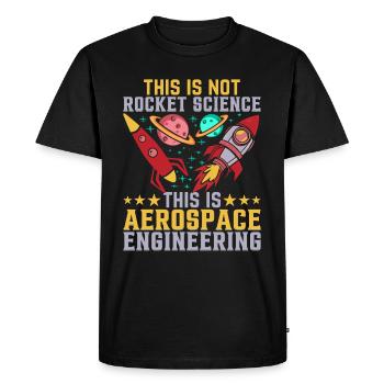 Space Travel Aerospace Engineering Aerospace Engin - Men's Premium Organic T-Shirt - black - Front - Nico (187cm)