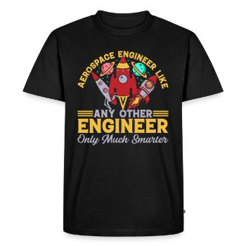 Space Travel Aerospace Engineering Aerospace Engin - Men's Premium Organic T-Shirt - black - Front - Nico (187cm)