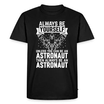 Space Rocket Space Ship Aerospace Space Travel Branch - Men's Premium Organic T-Shirt - black - Front - Nico (187cm)
