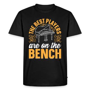 Les meilleurs joueurs sont sur le banc I Pianiste P - T-shirt Premium bio Homme - noir - Devant - Nico (187cm)