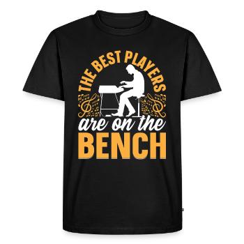 Les meilleurs joueurs sont sur le banc I Pianiste Piano - T-shirt Premium bio Homme - noir - Devant - Nico (187cm)