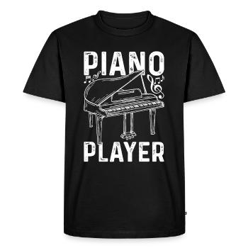 Pianiste - T-shirt Premium bio Homme - noir - Devant - Nico (187cm)