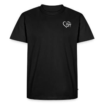 Piano Musician Piano Heart Piano Player - Pianist - Men's Premium Organic T-Shirt - black - Front - Nico (187cm)