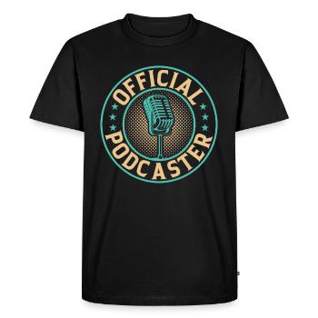 Podcasting Podcast Lover Podcast Host - Official P - Men's Premium Organic T-Shirt - black - Front - Nico (187cm)
