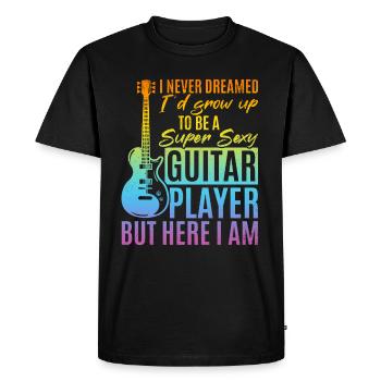 Bass Guitar - I'd Grow Up To Be A Super Sexy Guita - Men's Premium Organic T-Shirt - black - Front - Nico (187cm)