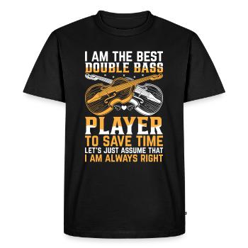 Contrebassiste - Je suis le meilleur contrebassiste - T-shirt Premium bio Homme - noir - Devant - Nico (187cm)