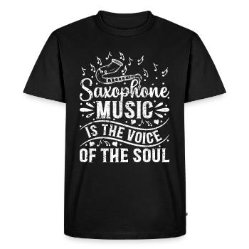 La musique de saxophone est la voix de la soul Sax Instr - T-shirt Premium bio Homme - noir - Devant - Nico (187cm)