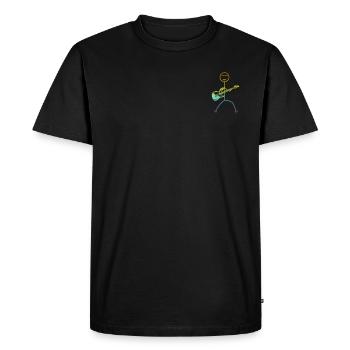 Guitare basse Stick Figure - Guitariste Basse - T-shirt Premium bio Homme - noir - Devant - Nico (187cm)