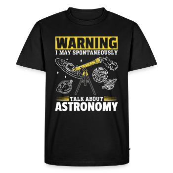Astronome - Je peux spontanément parler d’Astron - T-shirt Premium bio Homme - noir - Devant - Nico (187cm)