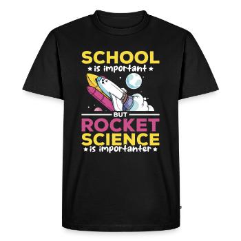 Space Exploration Space Travel Spaceship Rocket Sc - Men's Premium Organic T-Shirt - black - Front - Nico (187cm)