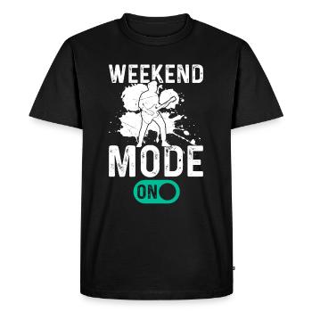 Guitariste Basse Guitariste Basse - Mode Week-end O - T-shirt Premium bio Homme - noir - Devant - Nico (187cm)