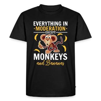 Orangutan Monkey Chimpanzee Monkey Lover - Funny M - Men's Premium Organic T-Shirt - black - Front - Nico (187cm)