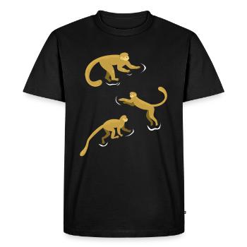 Chimpanzee Monkey Orangutan Monkey - Cute Monkey - Men's Premium Organic T-Shirt - black - Front - Nico (187cm)