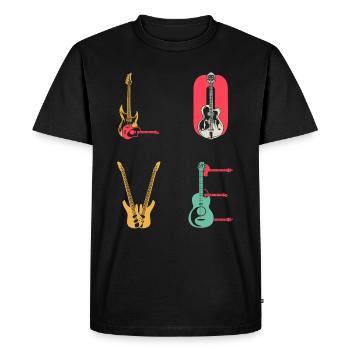 Guitare Basse Guitare LOVE Guitariste Basse - T-shirt Premium bio Homme - noir - Devant - Nico (187cm)