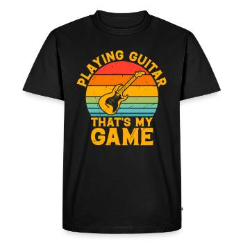 Guitariste Basse Guitariste I Jouer de la guitare - T-shirt Premium bio Homme - noir - Devant - Nico (187cm)