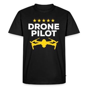 Drone Pilot Multicopter Drones - Funny Drone Pilot - Men's Premium Organic T-Shirt - black - Front - Nico (187cm)