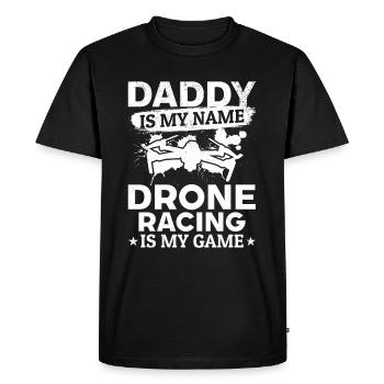 Drone Pilot Daddy est mon nom Drone Racing est mon Ga - T-shirt Premium bio Homme - noir - Devant - Nico (187cm)