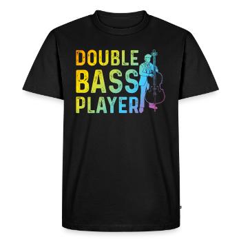 contrebasse contrebassiste - contrebassiste - T-shirt Premium bio Homme - noir - Devant - Nico (187cm)