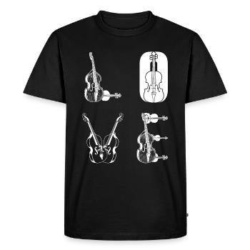 Contrebasse LOVE Contrebassiste Contrebasse Contrebasse Ins - T-shirt Premium bio Homme - noir - Devant - Nico (187cm)