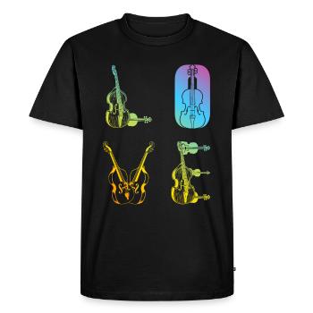 Contrebasse LOVE Contrebasse Instrument Contrebasse - T-shirt Premium bio Homme - noir - Devant - Nico (187cm)