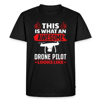 This Is What An Awesome Drone Pilot Looks Like - Men's Premium Organic T-Shirt - black - Front - Nico (187cm)