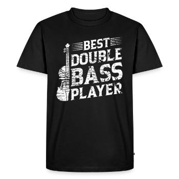 Meilleur contrebassiste - Contrebassiste Double - T-shirt Premium bio Homme - noir - Devant - Nico (187cm)