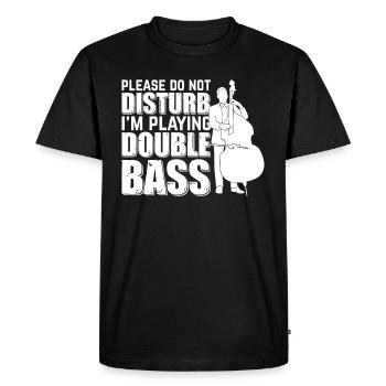 S’il vous plaît ne dérangez pas, je joue de la contrebasse doub - T-shirt Premium bio Homme - noir - Devant - Nico (187cm)