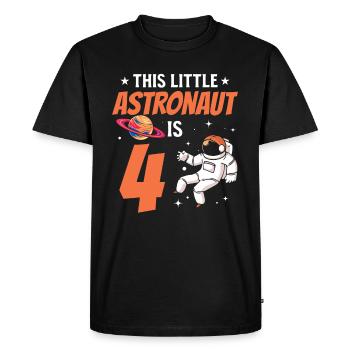 Ce petit astronaute a 4 ans - Space Astro - T-shirt Premium bio Homme - noir - Devant - Nico (187cm)