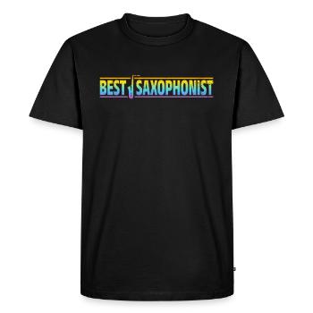 Meilleur saxophoniste saxophoniste amateur de musique Saxophones - T-shirt Premium bio Homme - noir - Devant - Nico (187cm)