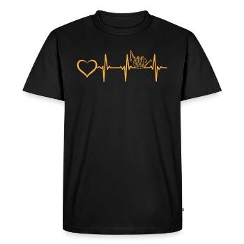 Cornemuse Coeur Cornemuse Instrument Cornemuse - T-shirt Premium bio Homme - noir - Devant - Nico (187cm)