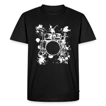 Drummer Drum Player - Drum Instruments Drum Set - Men's Premium Organic T-Shirt - black - Front - Nico (187cm)