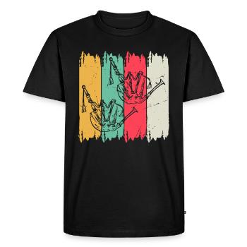 Cornemuse Instrument Cornemuse Musicien Cornemuse Cornemuse - T-shirt Premium bio Homme - noir - Devant - Nico (187cm)
