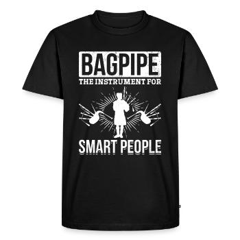 Bagpipe Player - Bagpipe The Instrument For Smart - Men's Premium Organic T-Shirt - black - Front - Nico (187cm)