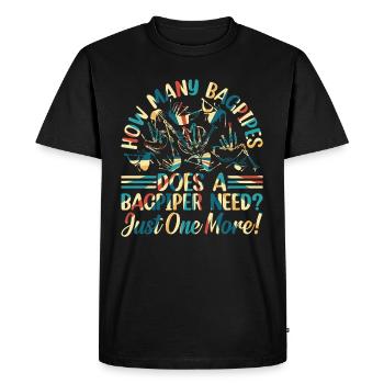 How Many Bagpipes Does A Bagpiper Need? Bagpiper - Men's Premium Organic T-Shirt - black - Front - Nico (187cm)