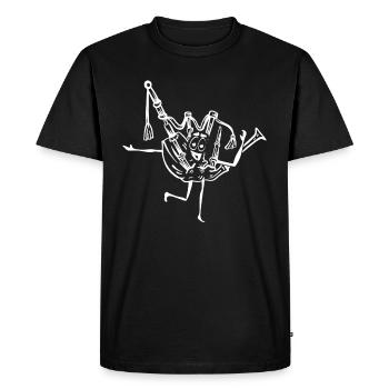 Funny Bagpipe Instrument Bagpipe Player - Men's Premium Organic T-Shirt - black - Front - Nico (187cm)