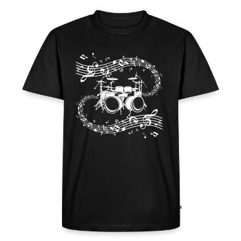 Musical Drum Set Drumming Accessories Drum Lover M - Men's Premium Organic T-Shirt - black - Front - Nico (187cm)