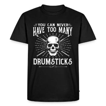 Vous ne pouvez jamais avoir trop de batterie Drum Player Musi - T-shirt Premium bio Homme - noir - Devant - Nico (187cm)
