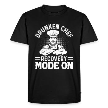 Drunken Chef Recovery Mode On Cooking & Beer Lover - Men's Premium Organic T-Shirt - black - Front - Nico (187cm)