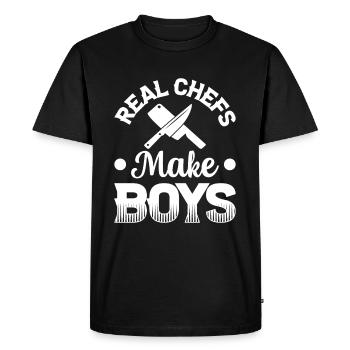 Vrai chef faire des garçons chef de cuisine couteaux cuisine fo - T-shirt Premium bio Homme - noir - Devant - Nico (187cm)