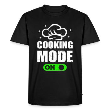 Mode de cuisson sur Cook Chapeau de chef Chef de cuisine Cook - T-shirt Premium bio Homme - noir - Devant - Nico (187cm)