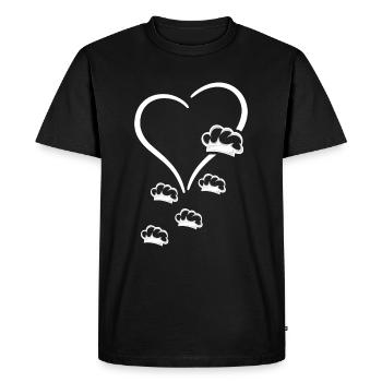Chefs Design Chef's Hats In A Heart Chef Cook Chef - Men's Premium Organic T-Shirt - black - Front - Nico (187cm)