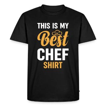 C’est ma meilleure chemise de chef restaurants culinaires be - T-shirt Premium bio Homme - noir - Devant - Nico (187cm)